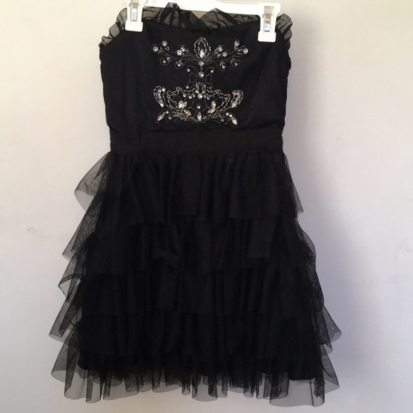 PEARL Collection Ruffle Mini Dress - Picture 2 of 5